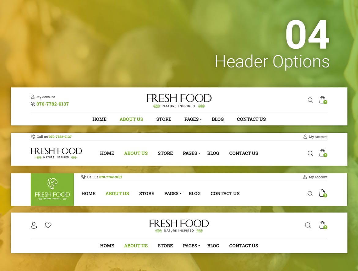 有机食品/蔬果网上商城HTML模板素材库精选下载 Fresh Food – Organic Food/Fruit HTML Template插图(4)