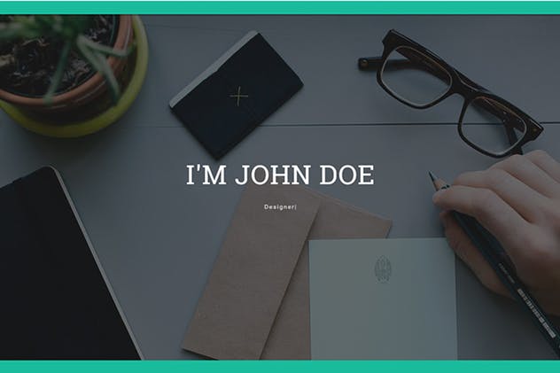 响应式创意个人求职简历网站设计模板素材库精选 MyVCard – Responsive & Creative Resume/CV/vCard插图(1)