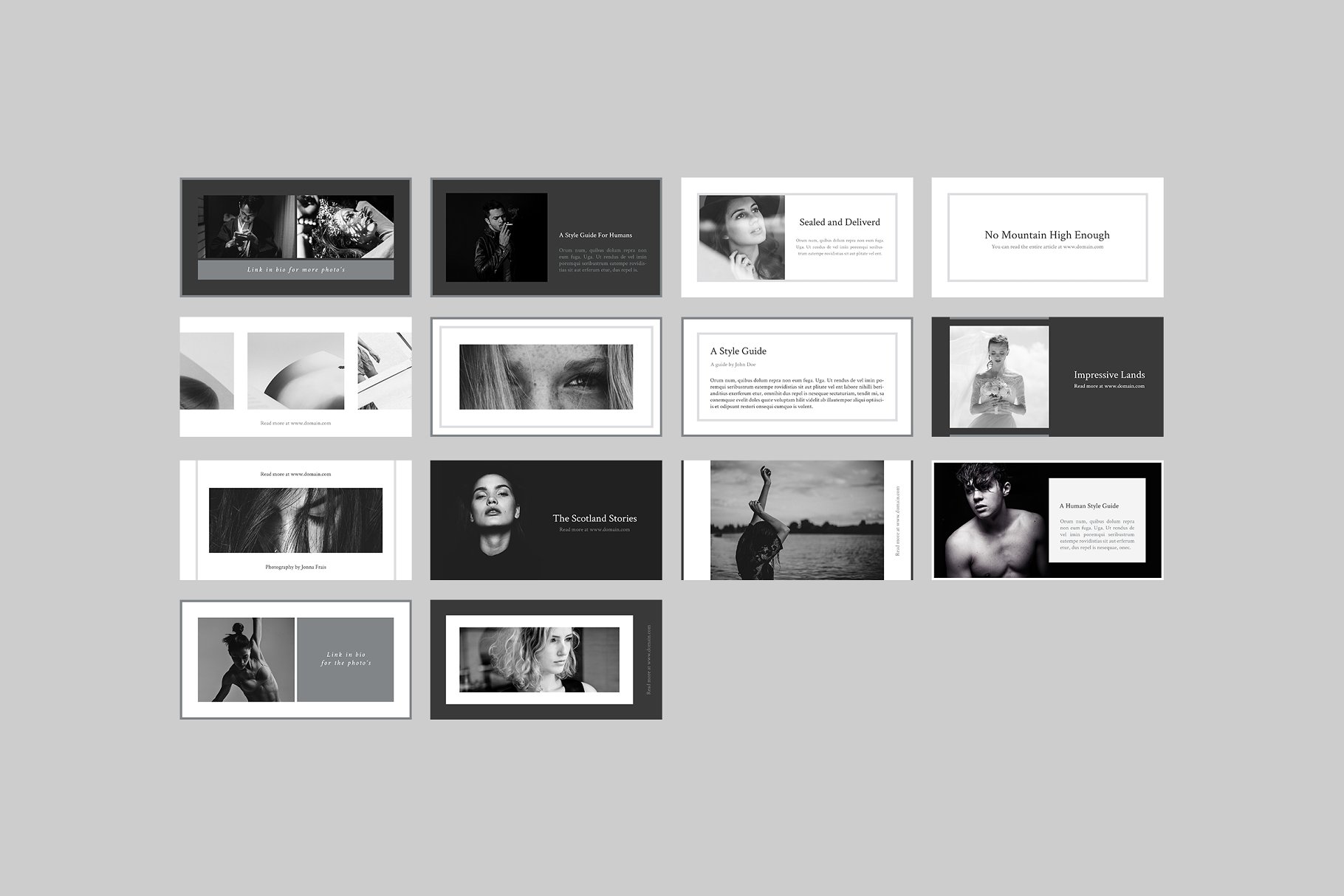 黑白风社交媒体设计素材合集 Scotland Social Media Pack插图(8)