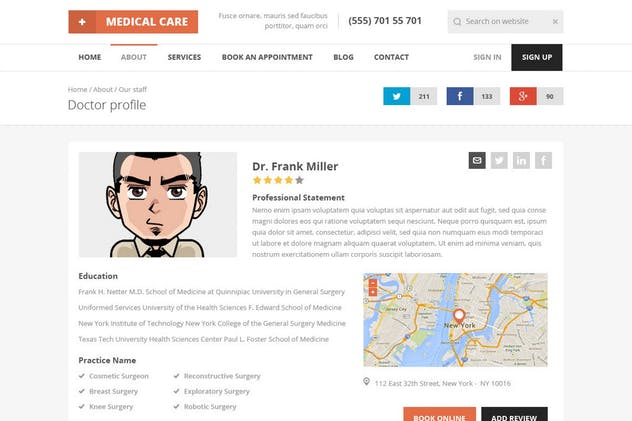 医疗保健医学主题网站设计PSD模板素材库精选 Medical Care – Medical PSD Template插图(7)
