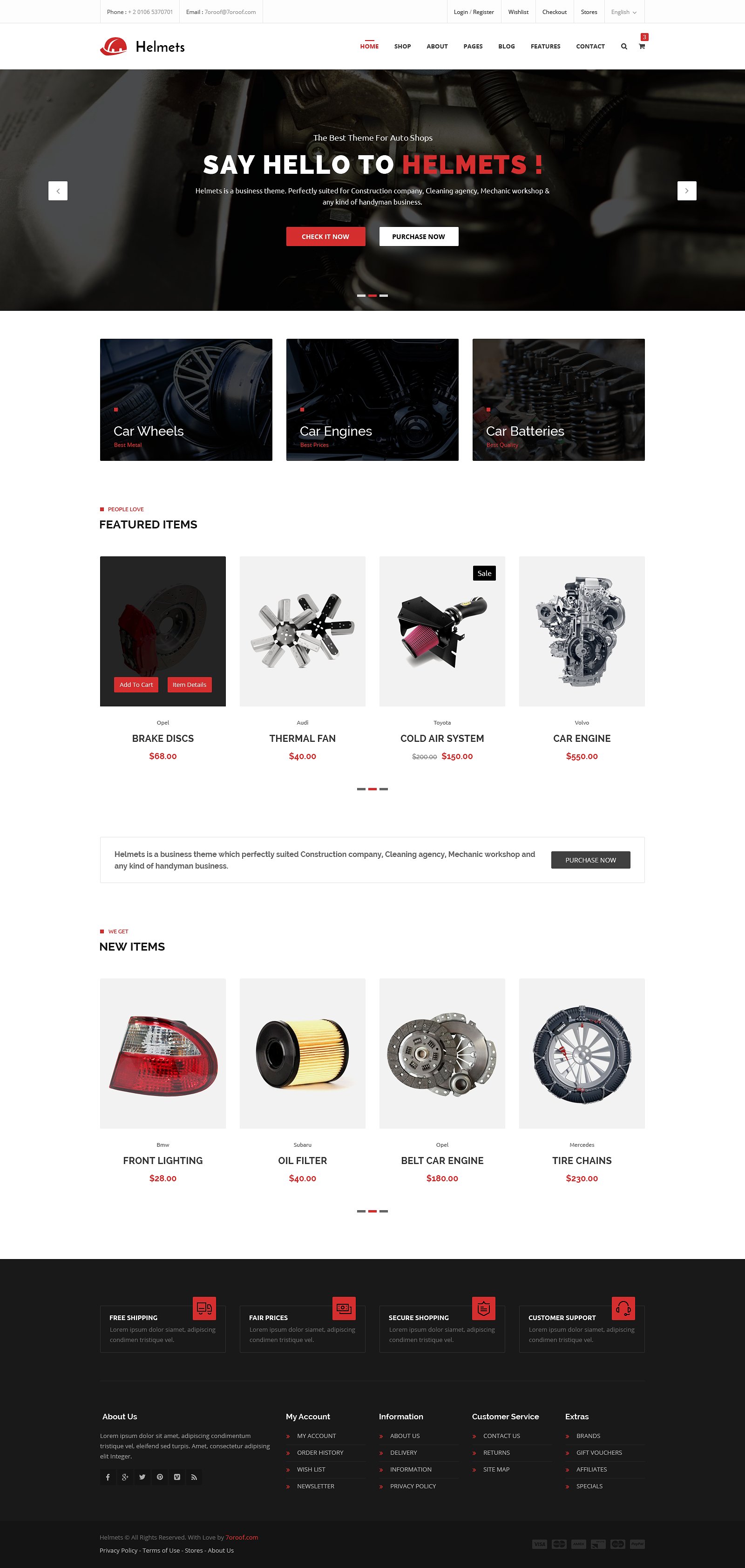 工业企业网站模板素材库精选 Helmets – PSD Template for Handyman插图(6)