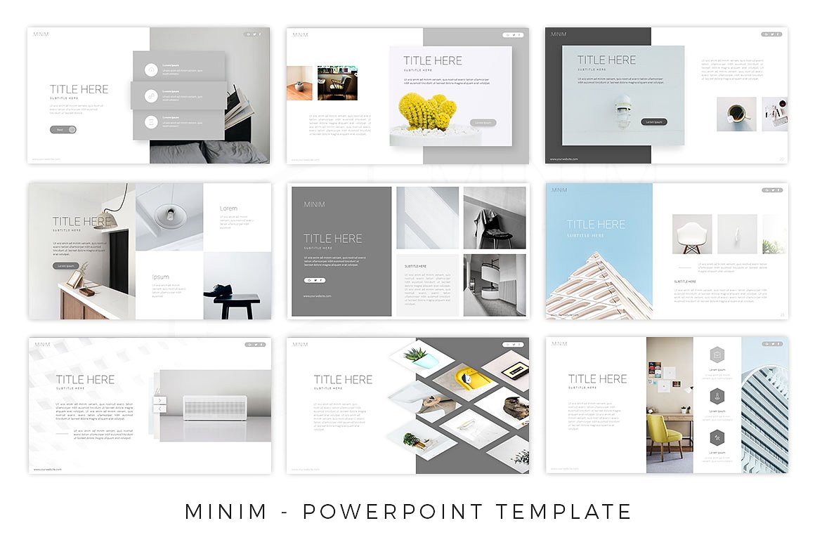 极简主义商业Mini Powerpoint模板下载插图(3)