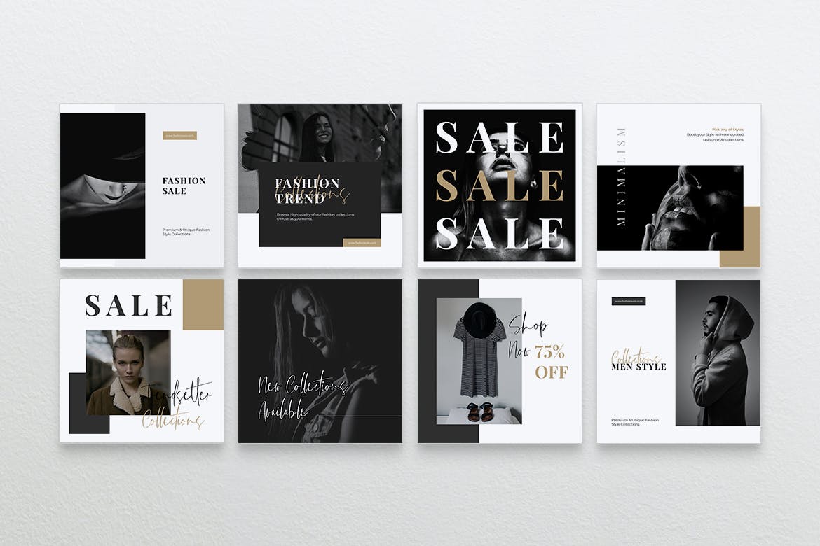 时尚品牌Instagram&Facebook社交推广设计素材 MEDINE Fashion Instagram & Facebook Post插图(5)