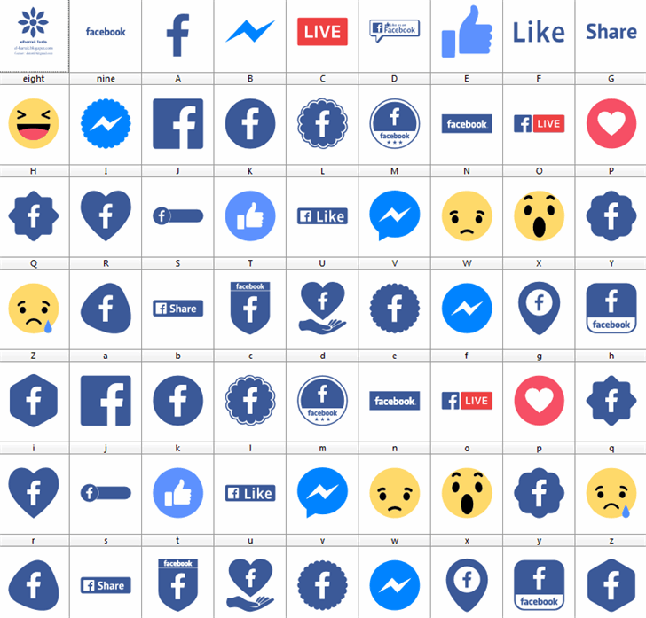 Font Facebook Color font插图