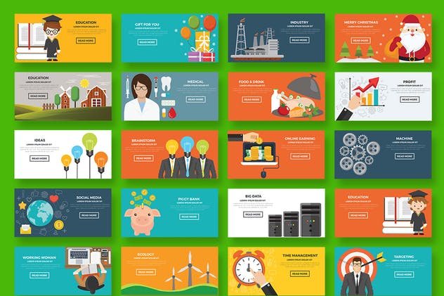 20款概念插画Banner模板v2 20 Banners插图(1)