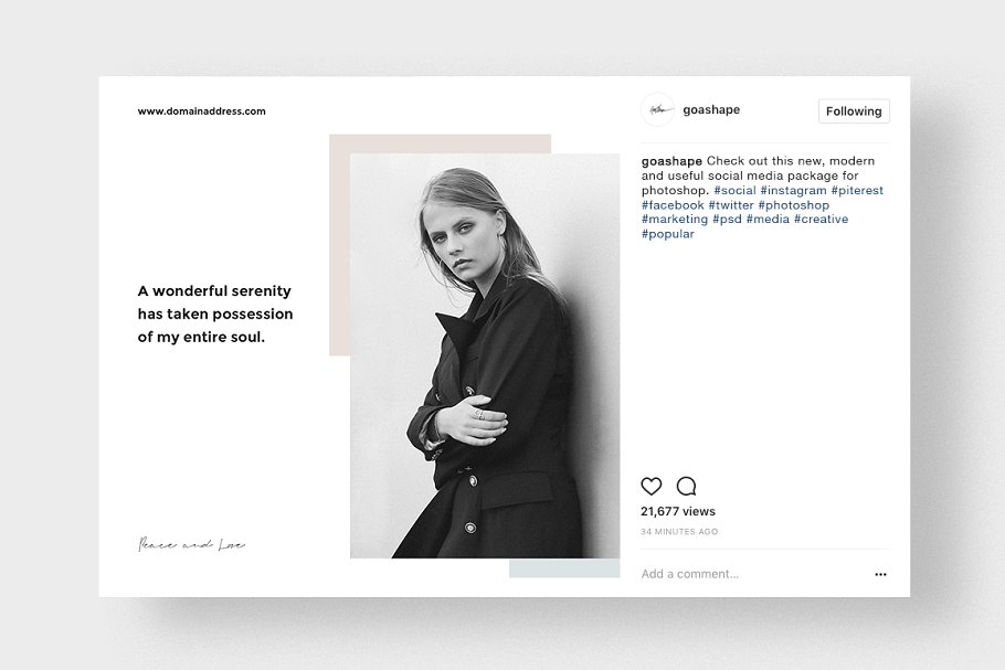 博客&社交媒体通用贴图模板素材库精选大合集 Smart Social Media Pack插图(10)