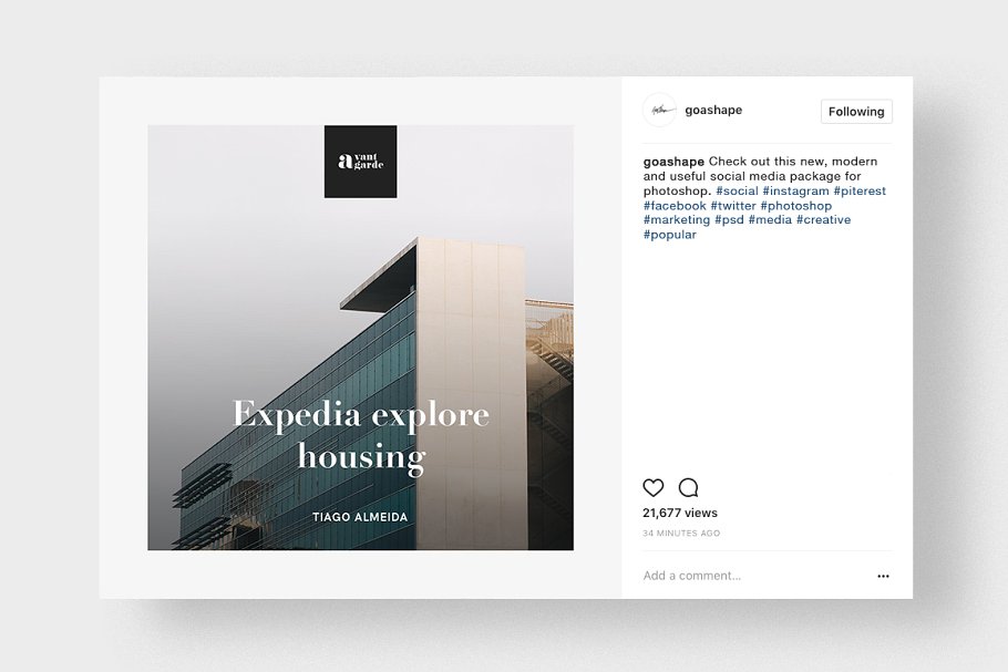 时尚风格社交媒体贴图PSD模板素材库精选 Stylish Social Media Pack插图(22)