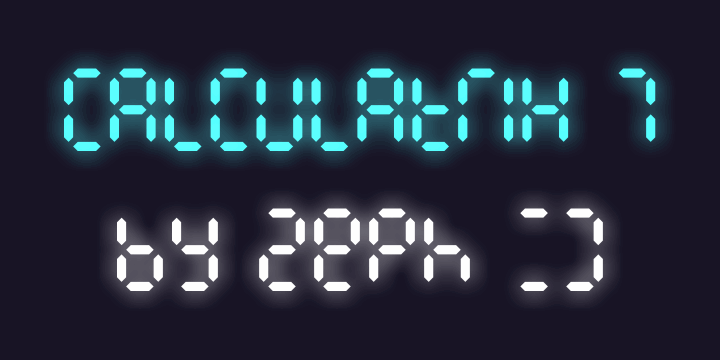 Calculatrix 7 font插图1 Calculatrix 7 font插图1