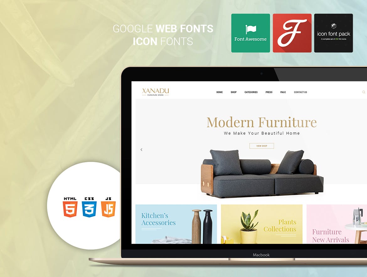 现代家具网上商城HTML模板素材库精选下载 Xanadu | Multi Concept eCommerce HTML Template插图(5)