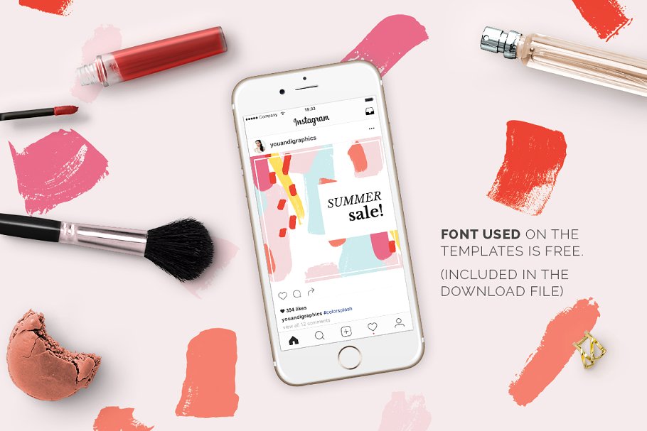 多彩新媒体社交媒体贴图模板素材库精选 Colorful Instagram Templates插图(3)