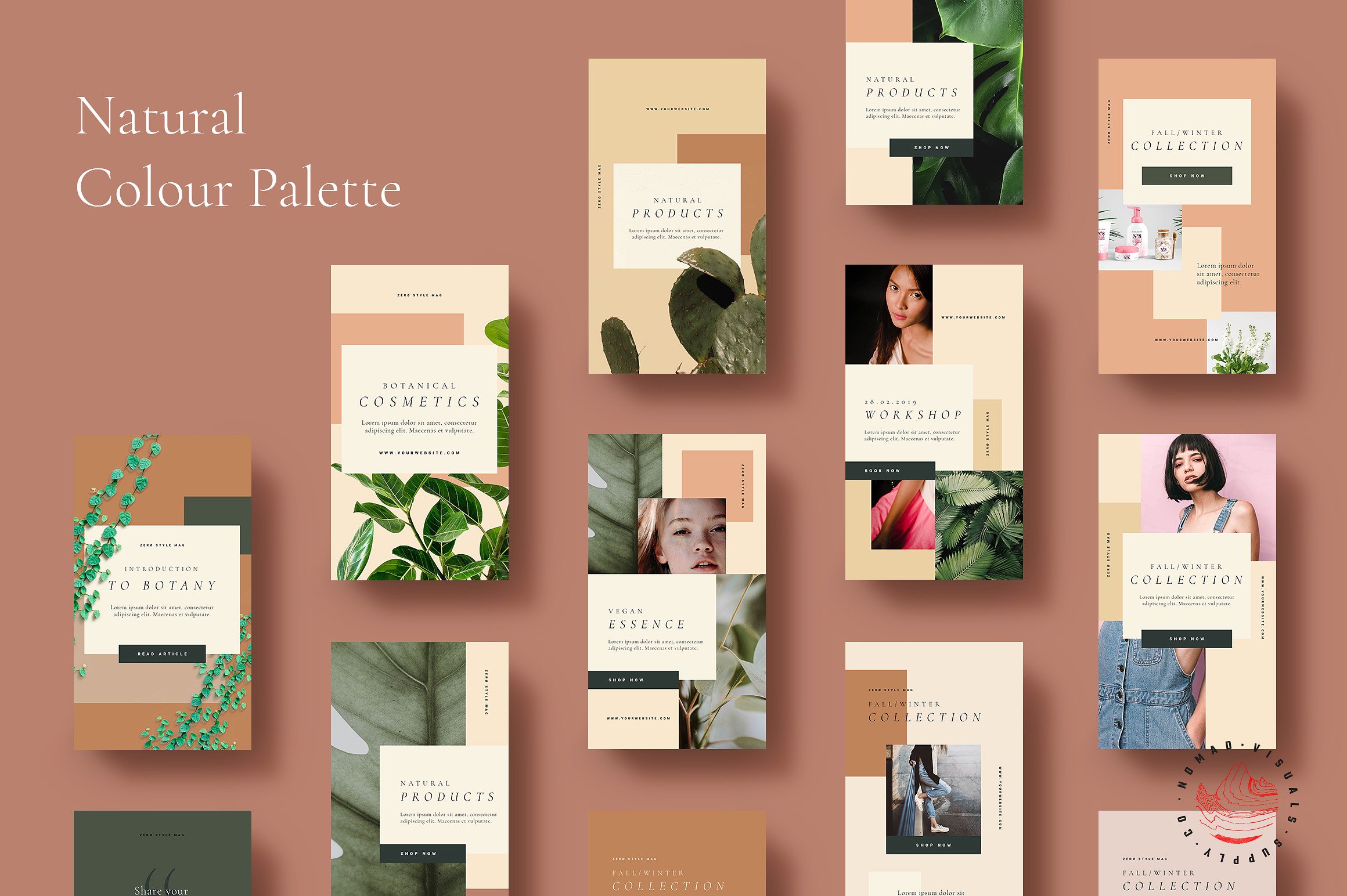 时尚高端Instagram故事动画模板素材库精选 Natural Store Animated Stories [psd]插图(8)