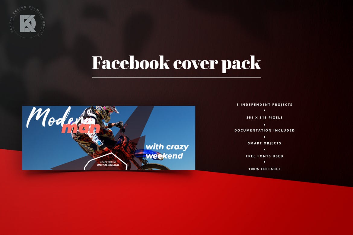 5款Facebook主页促销广告封面设计模板素材库精选 Facebook Cover Pack插图(5)