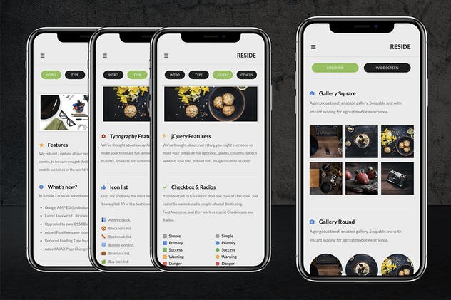 符合Google AMP规范的移动端网站设计HTML模板素材库精选 Reside Mobile | Mobile Template & Google AMP插图(3)