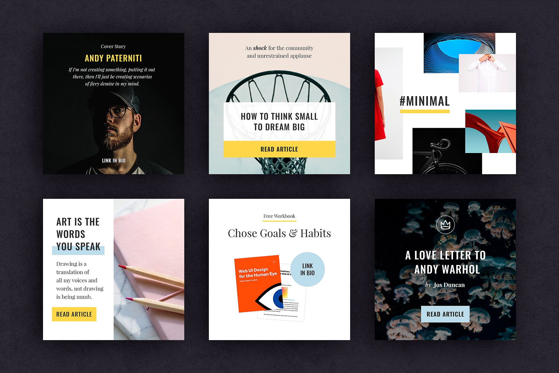 Instagram社交故事电商促销广告模板素材库精选 Everyday Instagram Templates插图(3)