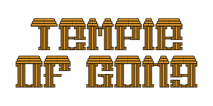 Temple of Gong font插图