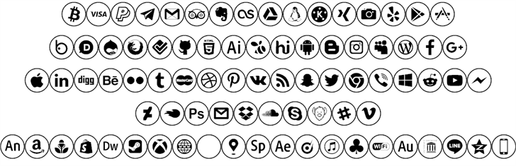 social media font插图1