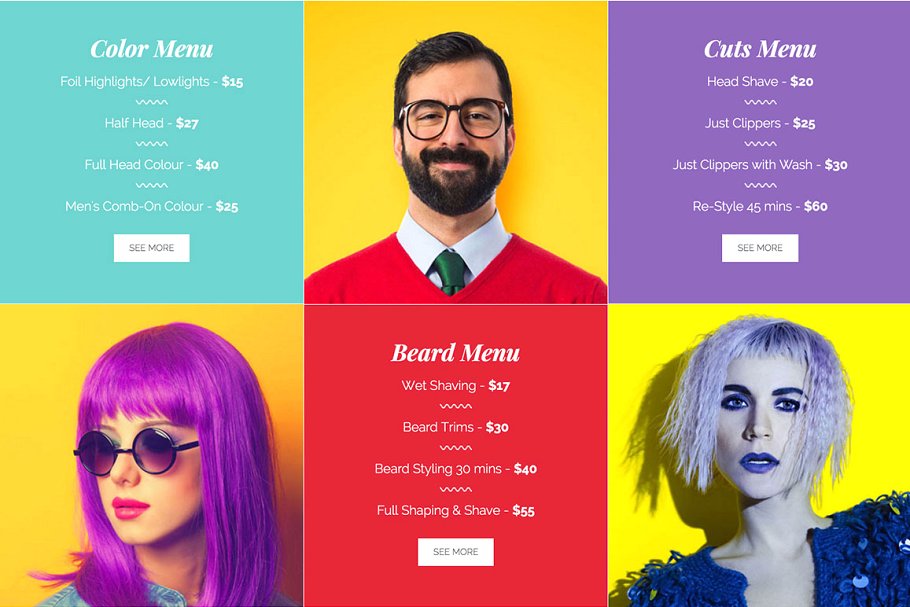 美发沙龙主题网站Joomla模板素材库精选 Hot Hair插图(1)