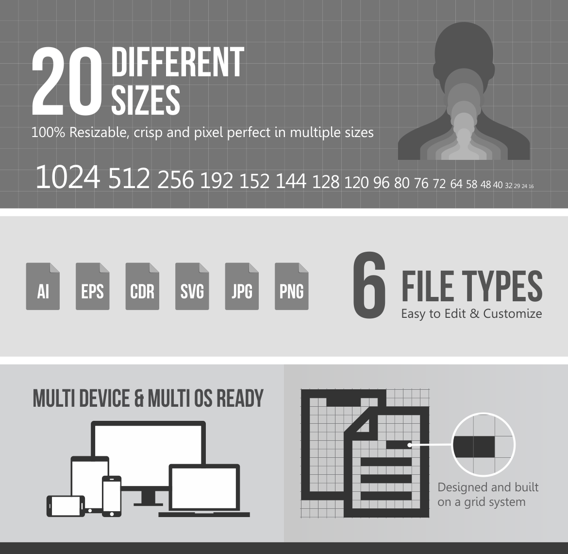 25个黑色星期五购物节主题灰阶图标 25 Black Friday Greyscale Icons插图(2)