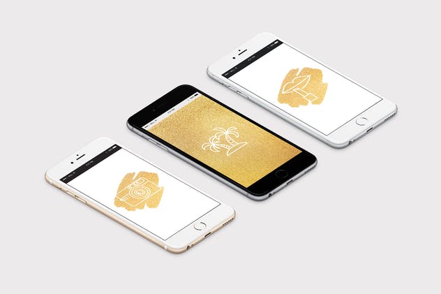 Instagram品牌故事封面金粉高亮图形模板素材库精选V3 Instagram Highlight Covers V.3 GOLDEN BRUSH插图(3)