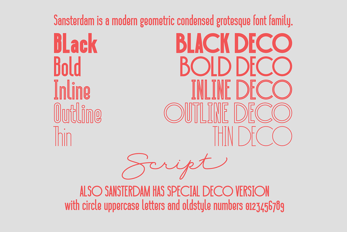 Sansterdam Font Family插图1