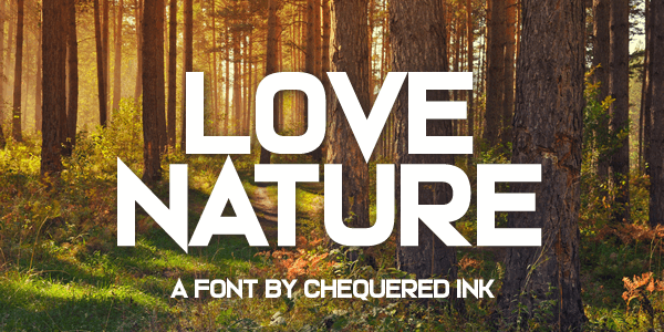 Love Nature font插图 Love Nature font插图
