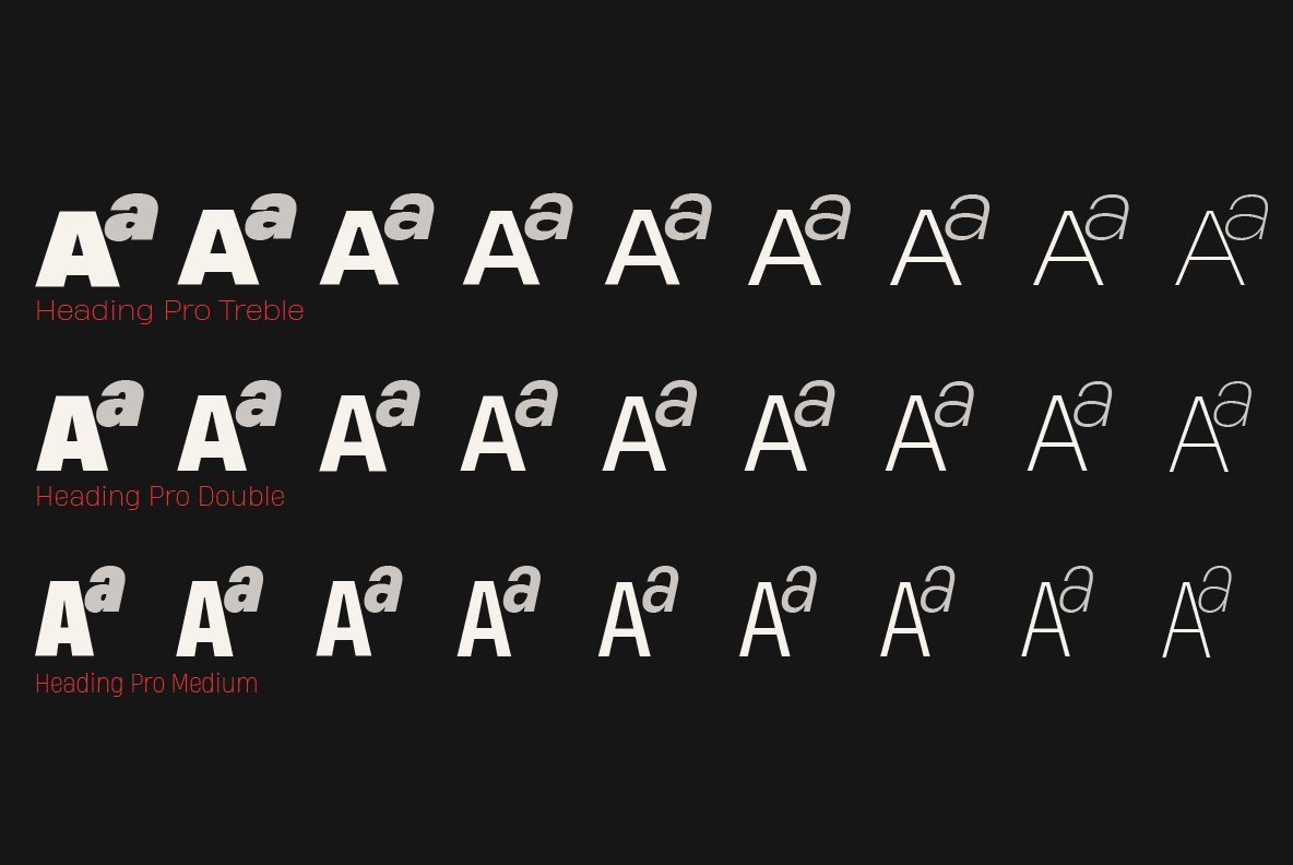 Heading Pro Text Font Family插图5