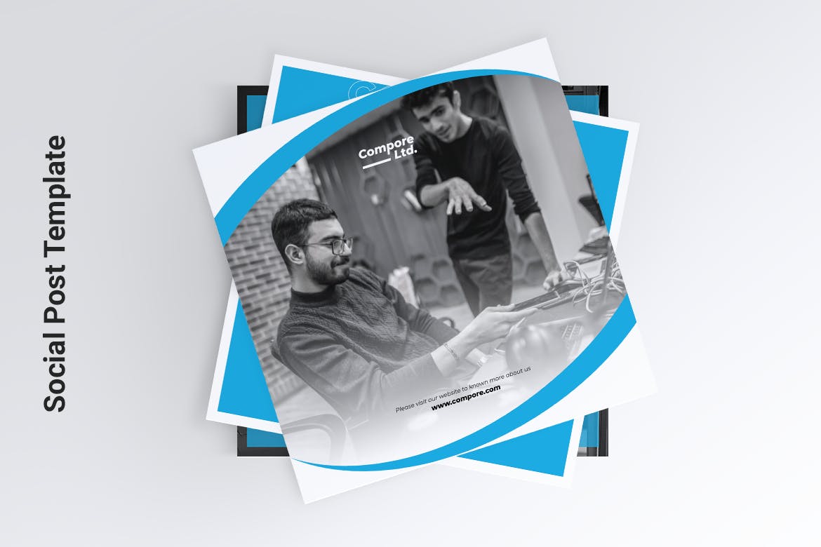 数字营销Instagram&Facebook贴图设计模板素材库精选 COMPORE Digital Marketing Instagram/Facebook Post插图(1)