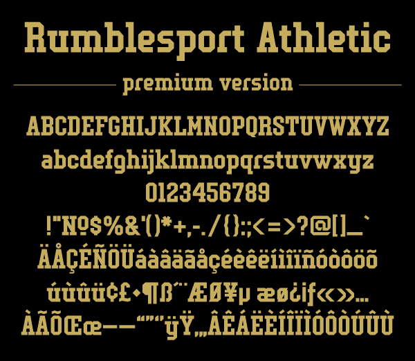 Rumblesport Athletic font插图1 Rumblesport Athletic font插图1