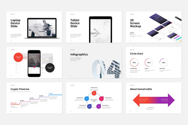 区块链加密货币投资主题PPT模板 BLOCKCHAIN Powerpoint Template插图(10)