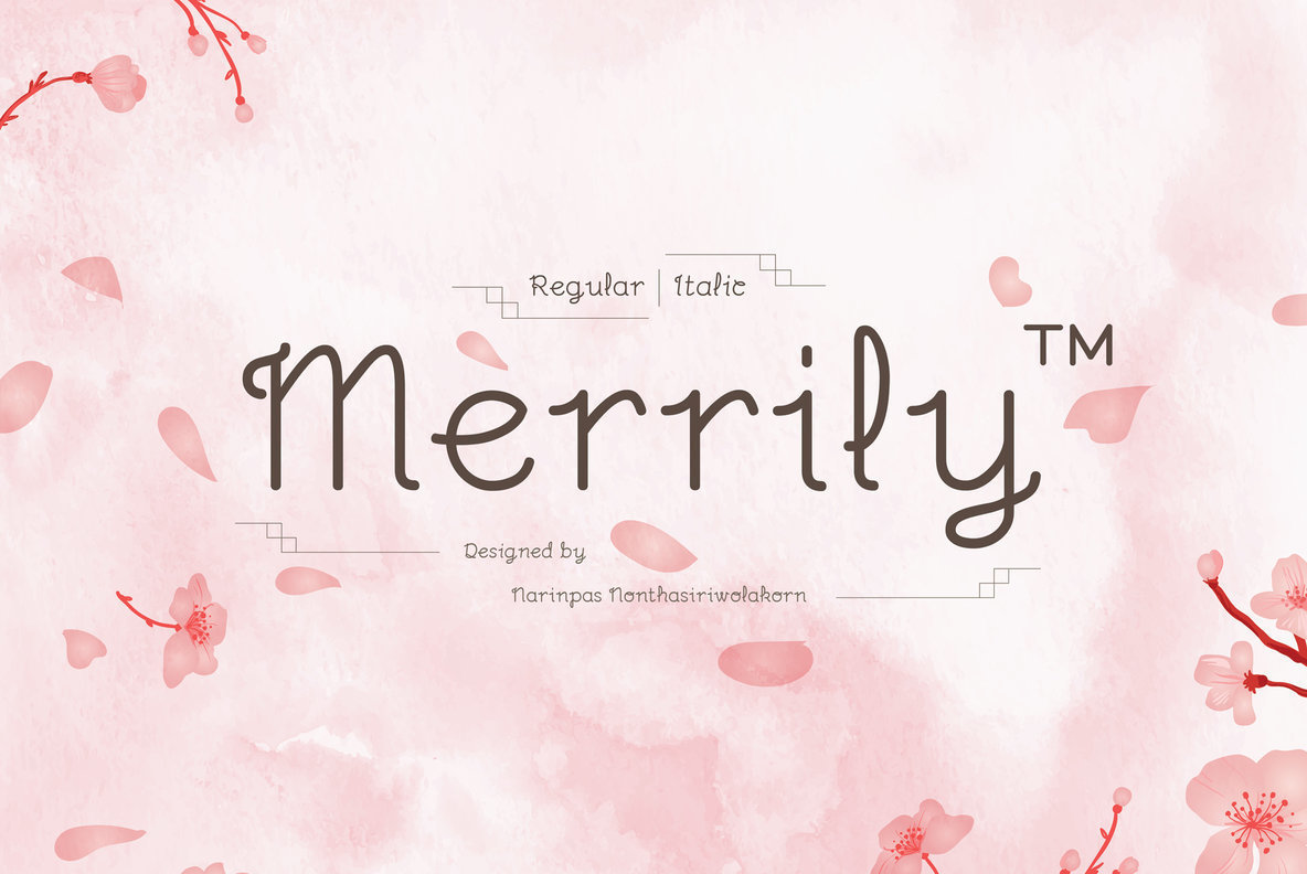 Merrily Font Family插图