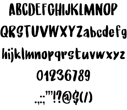 Under My Umbrella DEMO font插图1 Under My Umbrella DEMO font插图1