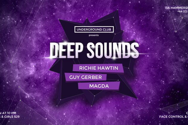 俱乐部/音乐派对活动网站设计Muse模板素材库精选 Party Promoter – Club Music Event Muse Template插图(1)