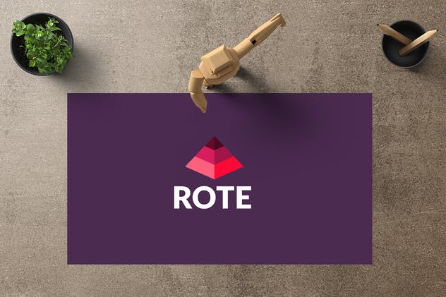 金字塔结构图PPT模板下载 ROTE Powerpoint Template插图(1)