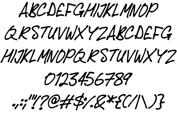 Delicious Scrawl font插图1 Delicious Scrawl font插图1