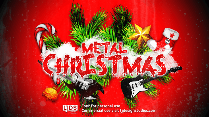 Metal Christmas Personal USE font插图2 Metal Christmas Personal USE font插图2