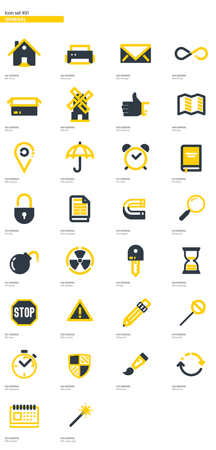 300+多行业分类扁平设计风格矢量图标素材 300+ Flat Icons Package插图(1)