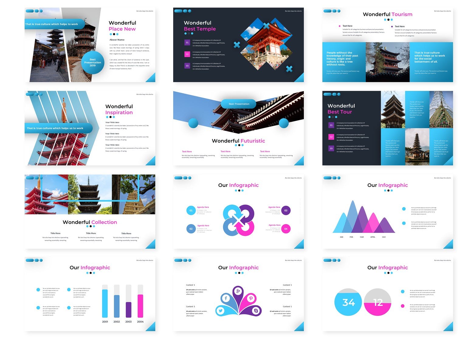 宗教研究/寺庙介绍主题PPT幻灯片模板 The Temple – Powerpoint Template插图(2)