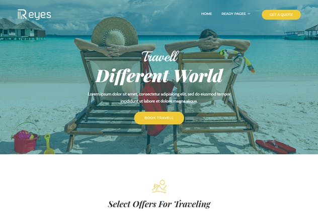 基于Bootstrap 4的现代多用途网站着陆页HTML网站模板素材库精选 Reyes – Bootstrap 4 Landing Page Template插图(1)