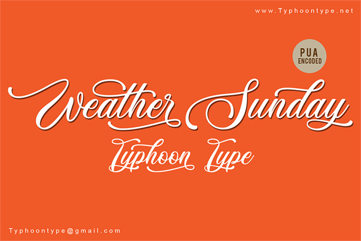Weather Sunday – Personal Use font插图 Weather Sunday – Personal Use font插图