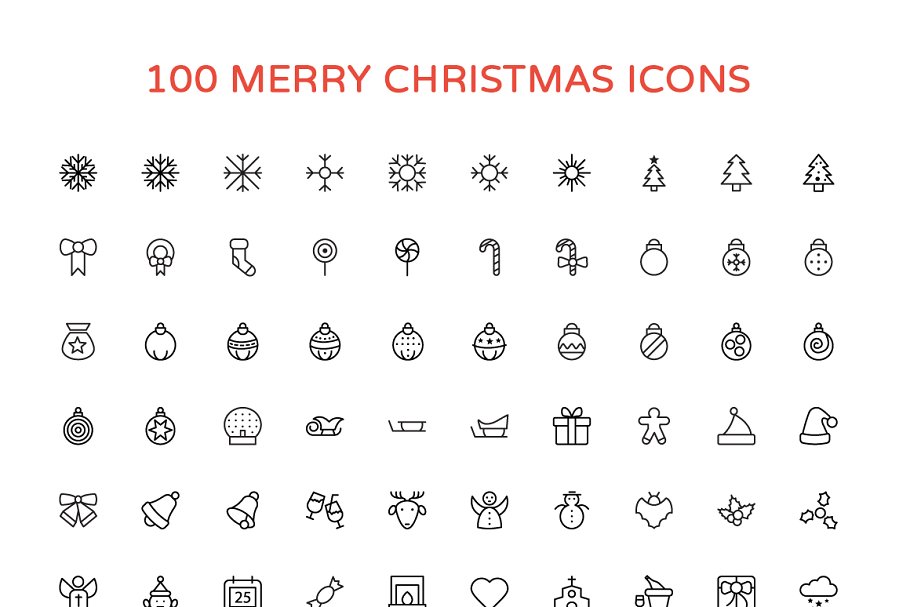 2800+不同领域的线条矢量图标 2800+ Line Vector Icons Bundle插图(4)