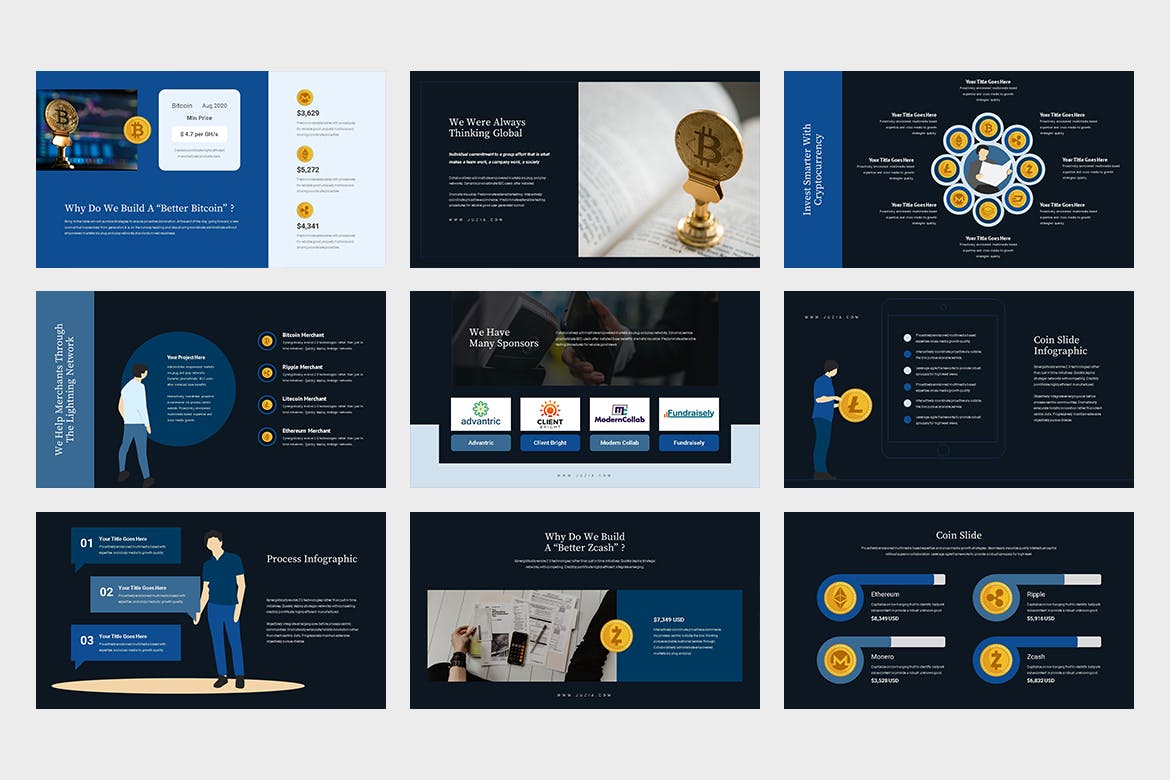 加密货币/区块链业务介绍素材库精选PPT模板 Juzia : Crypto Currency Business Powerpoint插图(11)
