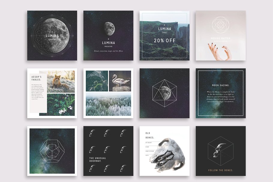 Facebook社交媒体贴图模板素材库精选 LUMINA Facebook Pack插图(2)