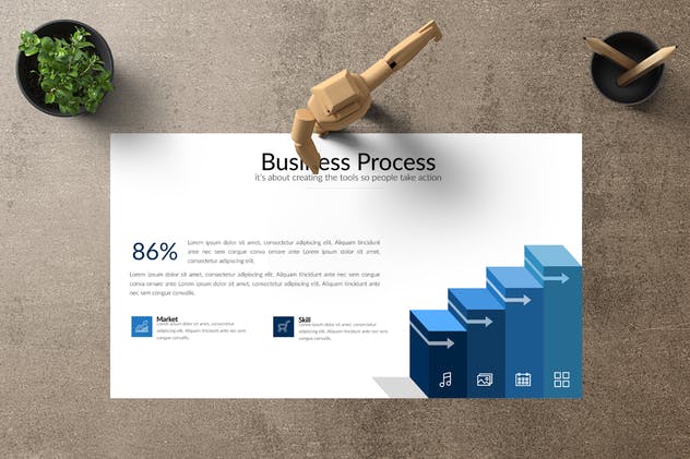 创新创业项目投融资计划PPT幻灯片模板 OSAKA Powerpoint Template插图(3)