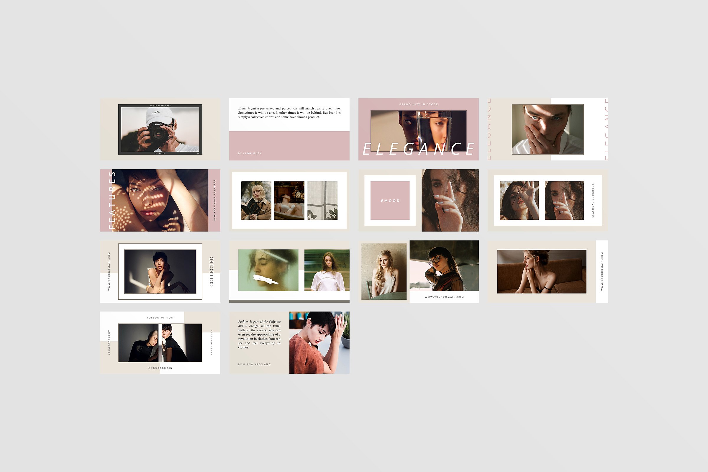 时尚模特肖像摄影社交媒体贴图模板素材库精选 Hong Kong Social Media Pack插图(10)