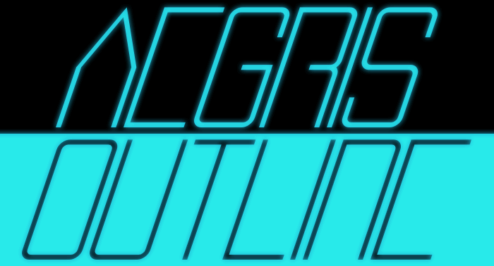 Aegris Outline font插图