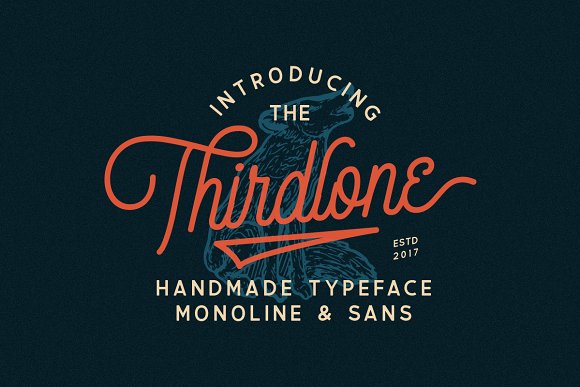 Thirdlone Font Duo & Vector Pack插图
