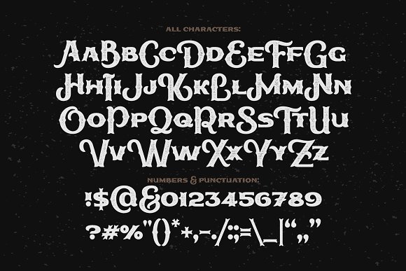 True Black typeface Font插图3
