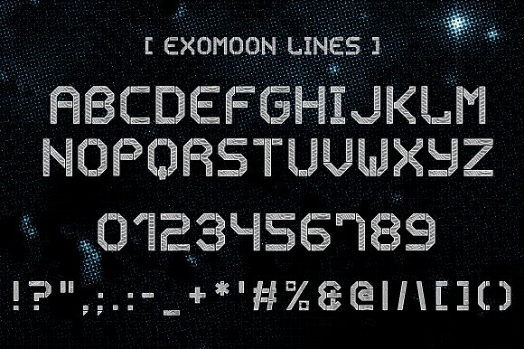 Exomoon display stencil font插图3