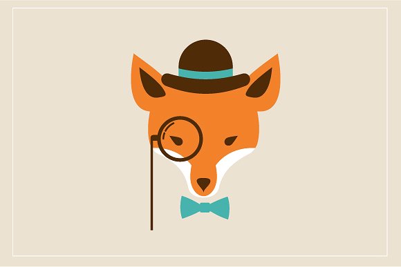 怪诞动物图标集 Hipster Animals & 22 icons插图(4)
