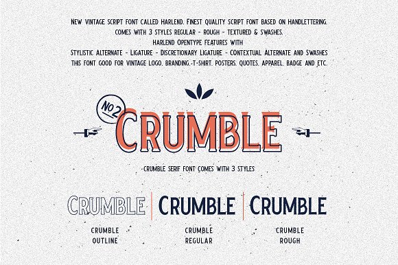 Harlend (6 font with bonus) intro插图1